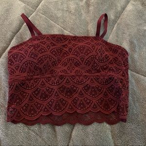 Maroon bralette top